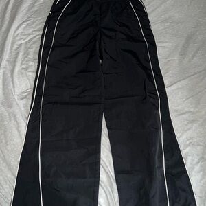 H&M Black Track Pants with White Piping